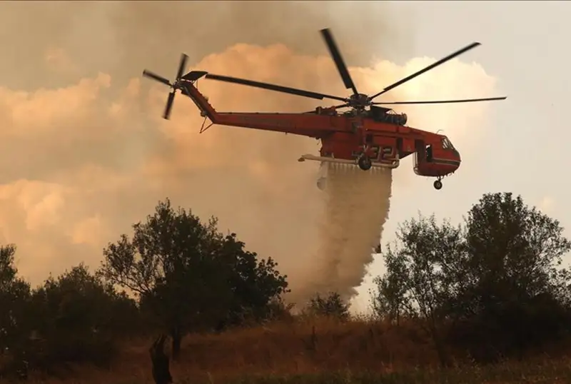 Греция шимоли-шарқидаги ўрмон ёнғинлари сўнгги 20 йилдаги энг йирик ёнғиндир