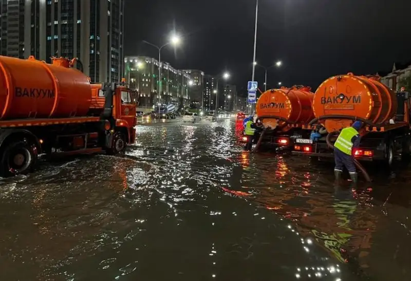 استانادا ءبىر ايلىق جاۋىن- شاشىن مولشەرى ءبىر كەشتە جاۋدى