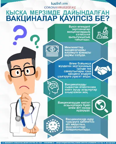 Қысқа мерзімде дайындалған вакциналар қауіпсіз бе?