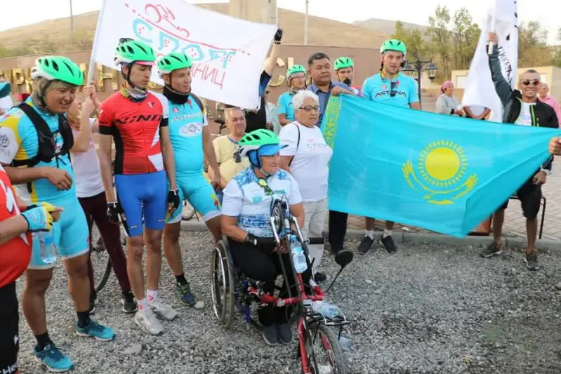 «Almaty-Túrkistan» velomarafony Túrkistan oblysyna kelip jetti