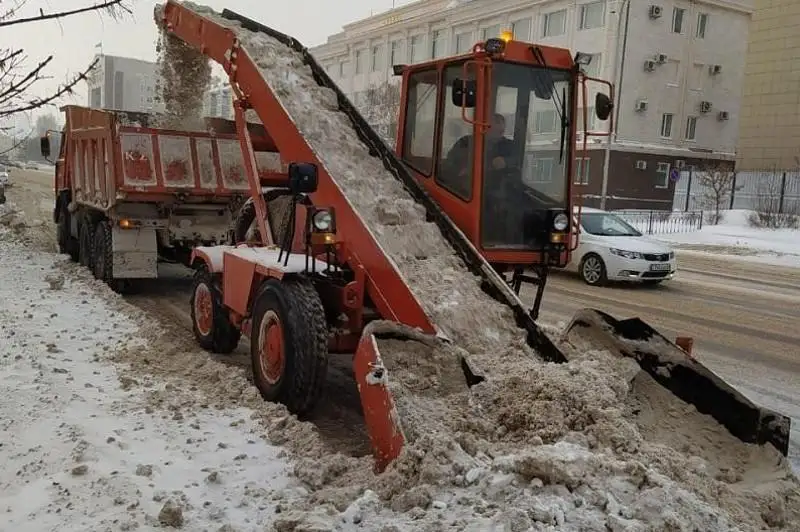 1800-ge jýyq jumysshy elorda kóshelerin qardan tazalap jatyr