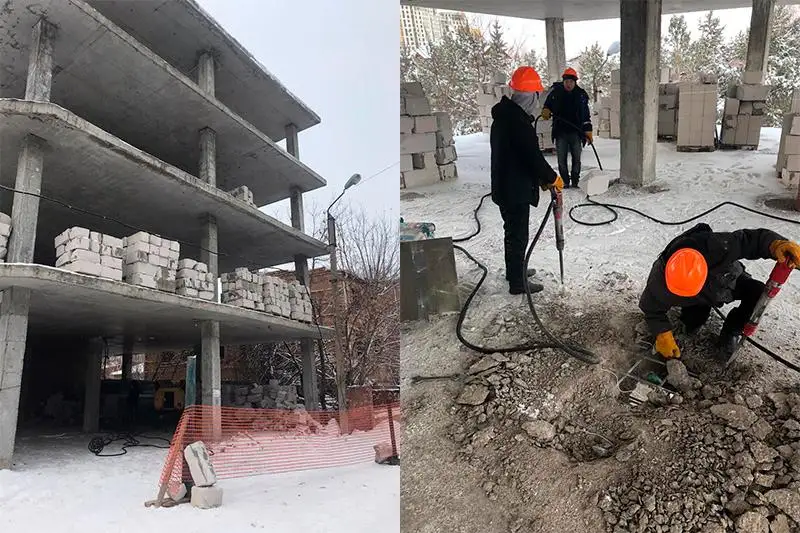 Elordada zańsyz salynǵan 4 qabatty ǵımarat buzylýda
