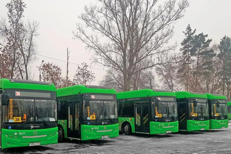60 экологичных автобусов стандарта Евро-5 выехали на маршруты Алматы