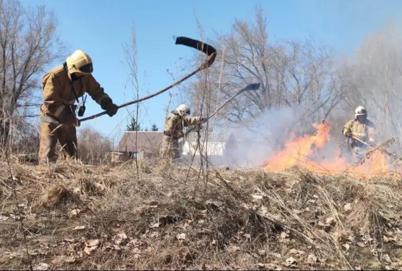 Более 20 возгораний травы ликвидировали за выходные в ВКО