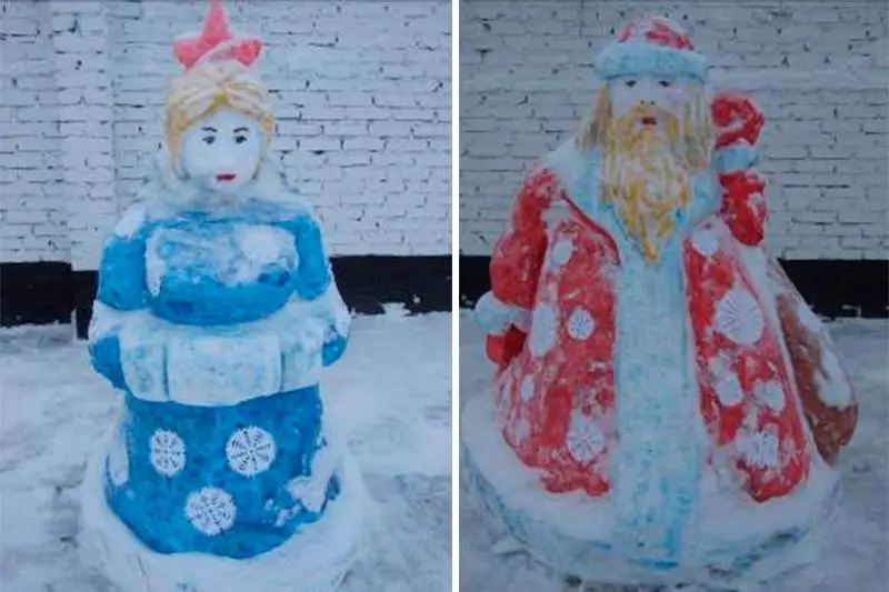 Конкурс снежных скульптур проходит в Костанае