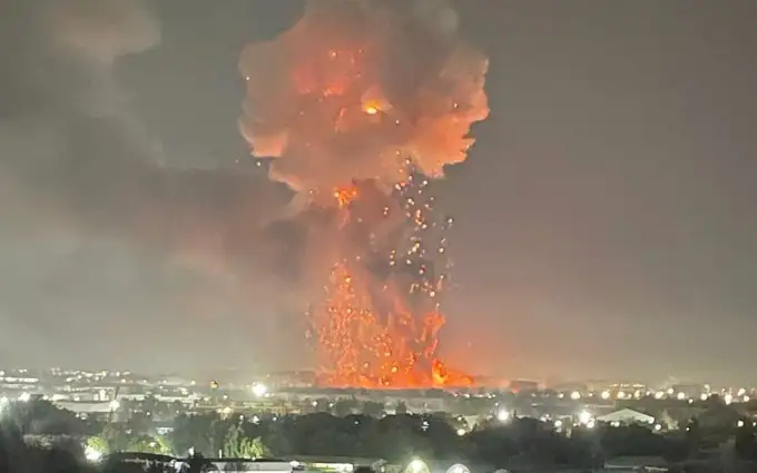  Ташкентте қоймада күшті жарылыс болды