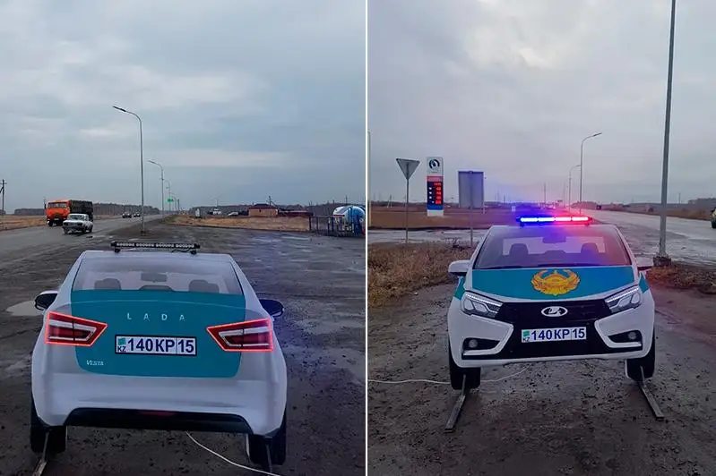 SQO joldaryna patrýldik avtokólikterdiń maketi qoıyldy