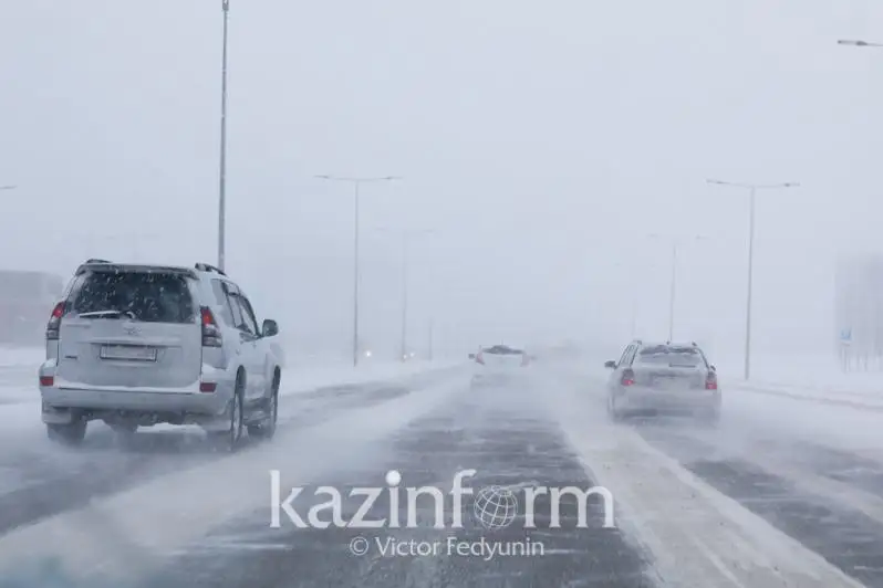 Метель надвигается на Акмолинскую и Костанайскую области