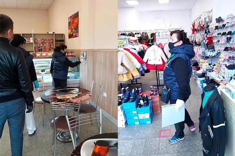 Qoǵamdyq baqylaý: Esik qalasyndaǵy bazarda karantın talaptary oryndalmaı jatyr