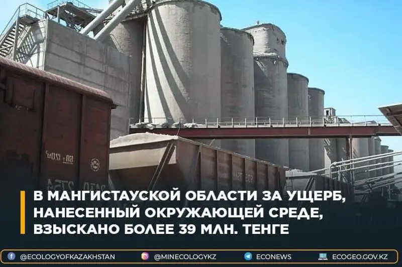 За самовольное размещение отходов взыскали более 39 млн тенге с мангыстауского предприятия