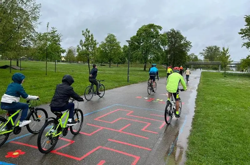 Первый казахстанско-французский велопробег прошел в Страсбурге