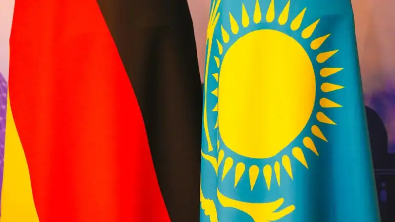 Kazakh and German flags