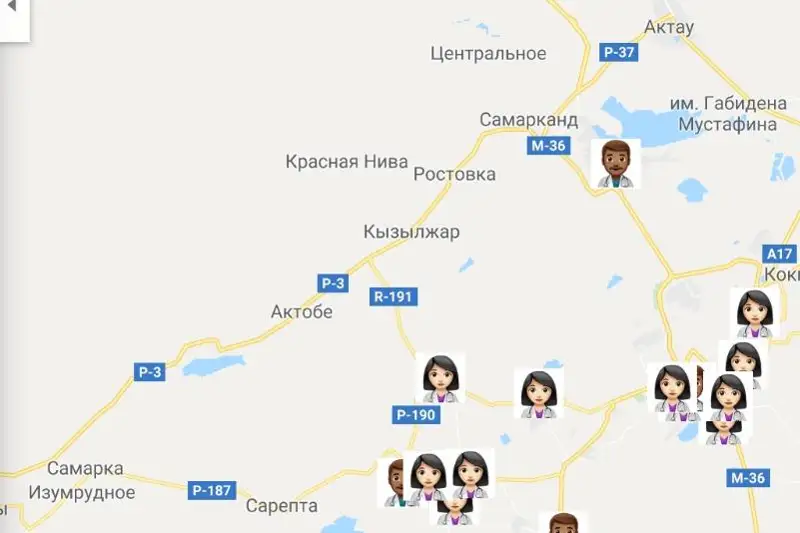 Qaraǵandylyq dárigerler týraly málimetti ınteraktıvti kartadan kórýge bolady