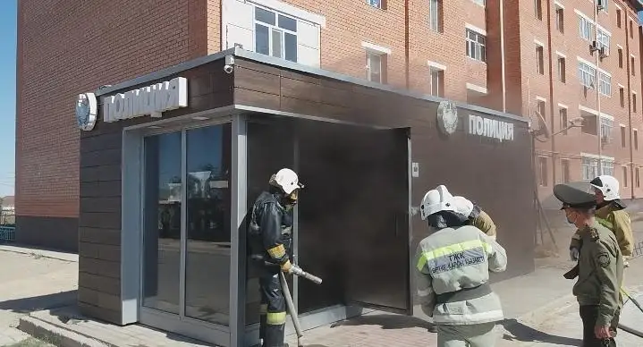 Қызылордада стационарлық полиция бекеті өрттенді