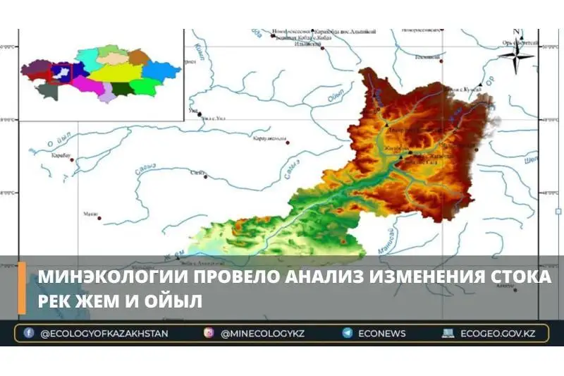 Ekologııa mınıstrligi Jem jáne Oıyl ózenderi aǵysynyń ózgerýine taldaý jasady
