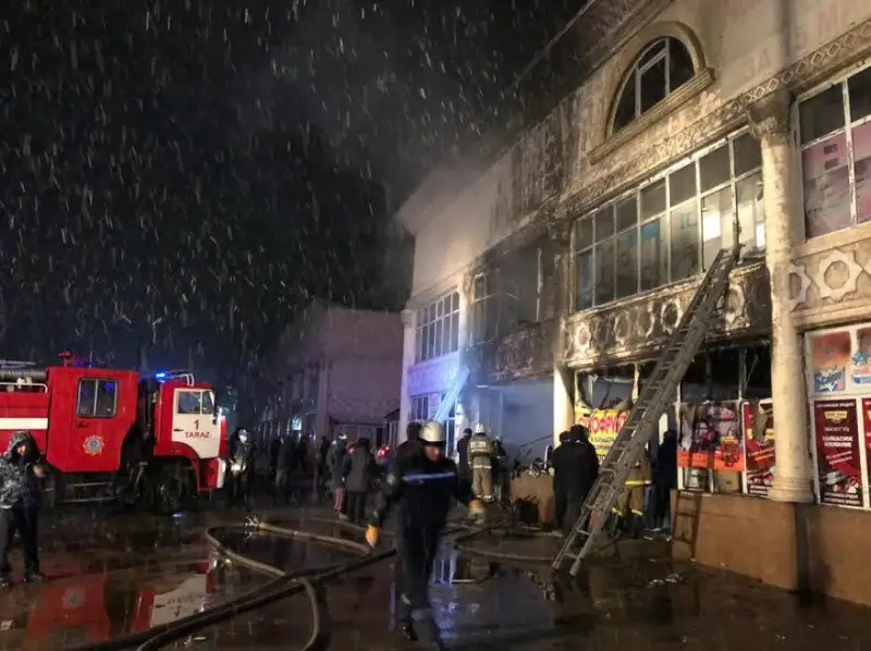 Tarazda «Ortalyq bazar» aýmaǵynda órt boldy