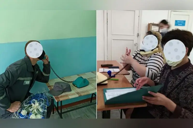 ShQO-da qatań rejımdegi túrmede nekege tirkeý rásimi onlaın ótti
