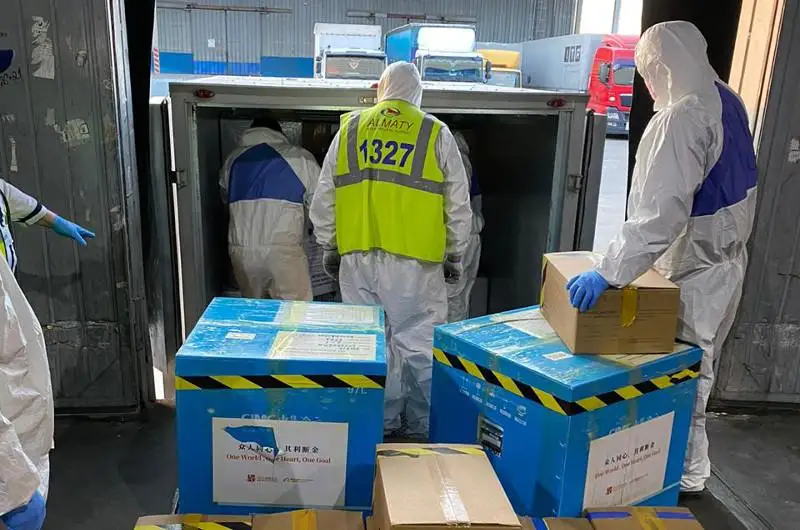 Almatyǵa Djek Ma jibergen gýmanıtarlyq kómektiń ekinshi partııasy keldi