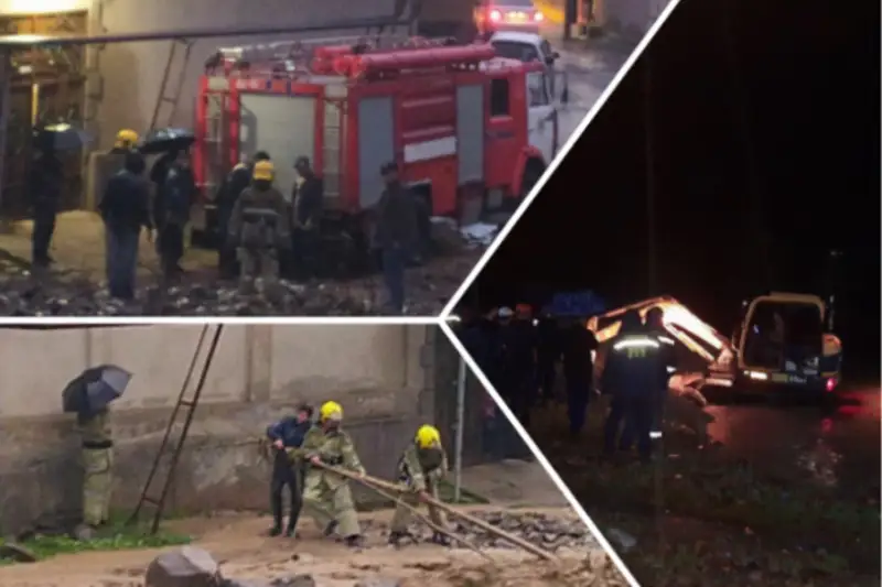 Nóser jańbyr saldarynan Ózbekstannyń birneshe aýdandaryn sel basty