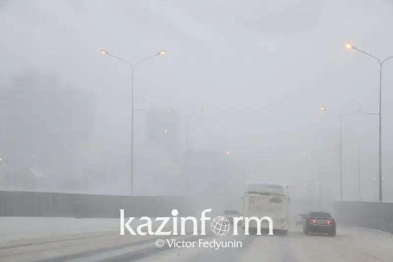 Ақтөбеде ақтүтек боран соғып, жолдар жабылды