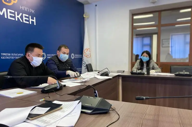 Túrkistan oblysynda tótenshe jaǵdaı kezindegi kásipkerlerdiń qyzmeti talqylandy