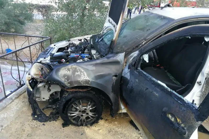 Aqtaýda kóliktiń gaz ballony jarylyp, órtenip ketti