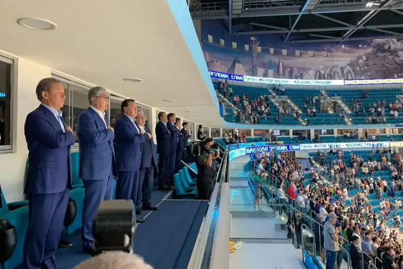 Президент хоккейден халықаралық турнирдің ашылу рәсіміне қатысты