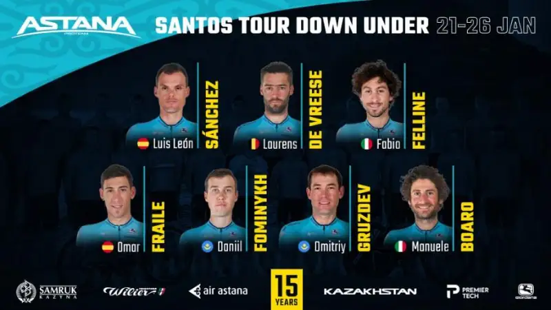 «Astana» velokomandasynan Tour Down Under kópkúndigine kimder qatysady