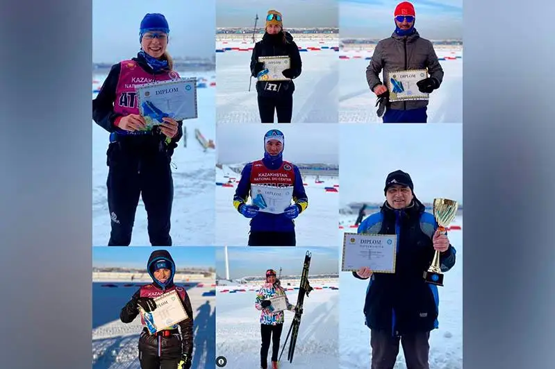 Акмолинские спортсмены выиграли чемпионат Казахстана по лыжным гонкам