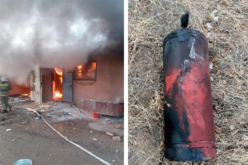 Газовый баллон взорвался в столовой в Жамбылской области: есть пострадавшие