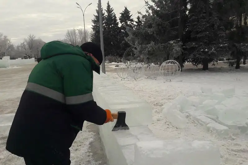 За счет спонсоров оформляют Петропавловск к Новому году