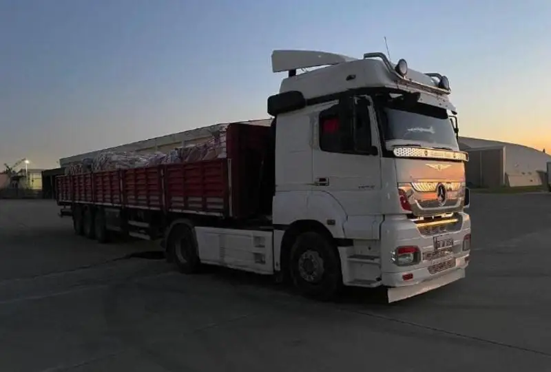 8 машин с гуманитарным грузом и казахскими юртами выехали в Кахраманмараш