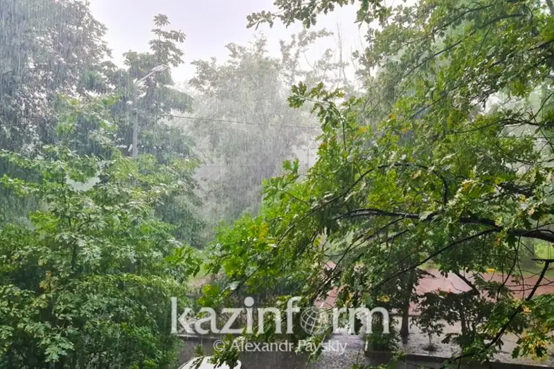 Алматинцев предупредили о сильном дожде и граде