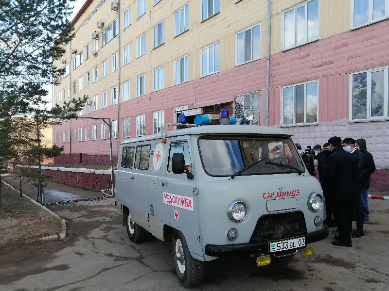 Первая дезинфицирующая арка появилась возле больницы в Кокшетау