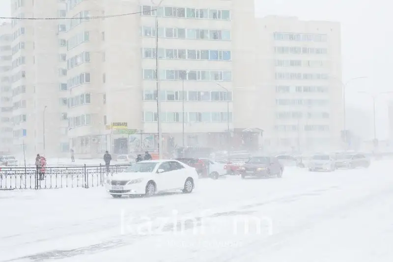 Усиление ветра и метель прогнозируют 28 января в Казахстане