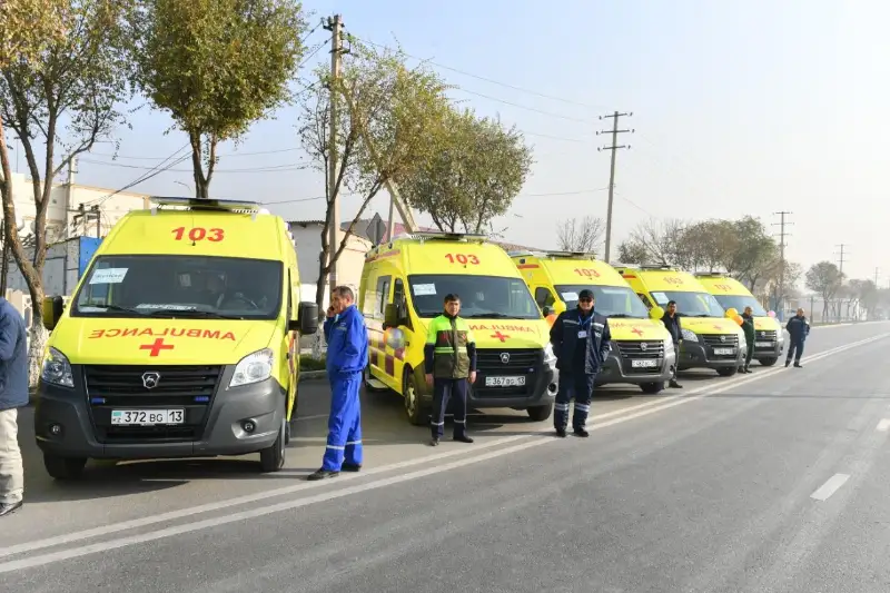 Автопарк «скорой помощи» Туркестанской области пополнился 16 новыми автомобилями