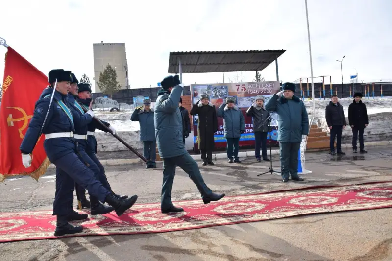 Копия боевого знамени Панфиловской дивизии прибыла в Акмолинскую область