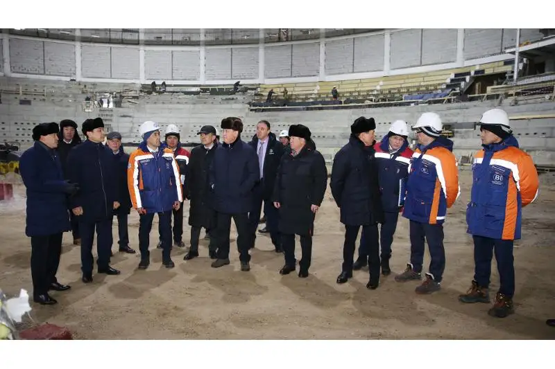 Аскар Мамин проинспектировал ход строительства спортивной и культурной инфраструктуры столицы