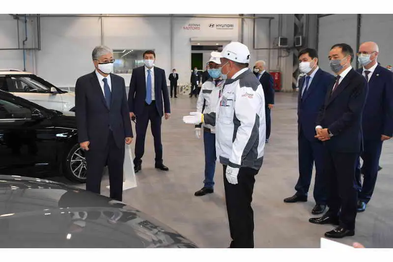 Касым-Жомарт Токаев посетил автозавод Hyundai Trans Kazakhstan