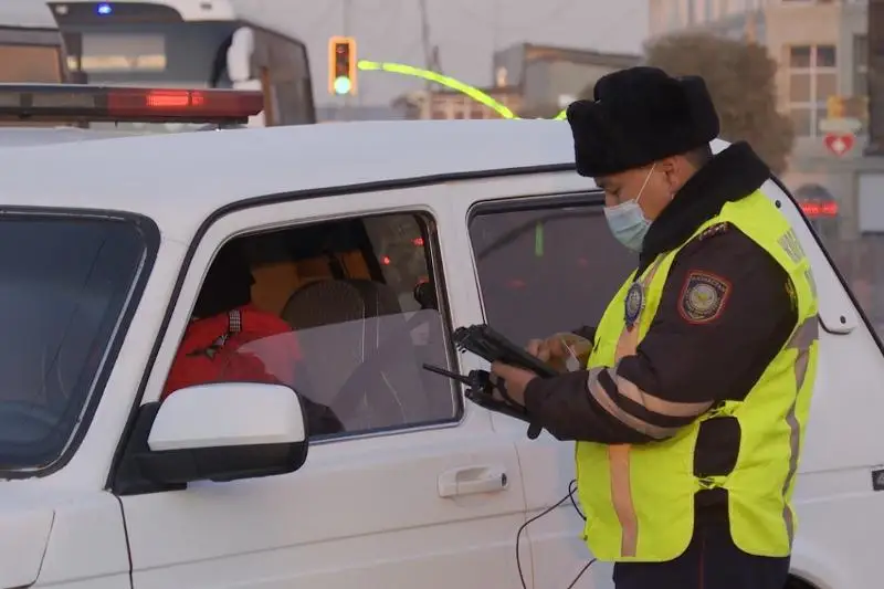 Более трех тысяч нарушений ПДД за три дня зафиксировали туркестанские полицейские