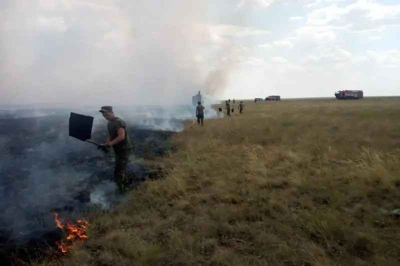 Степной пожар ликвидировали в Акмолинской области