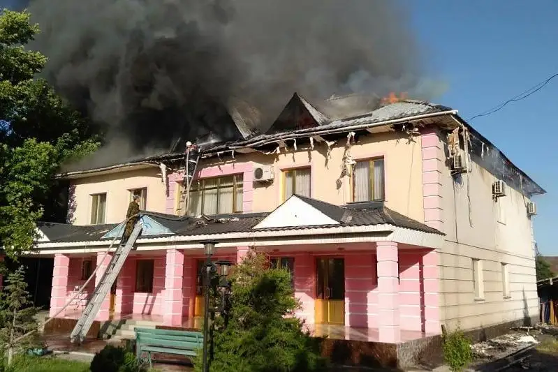 В Туркестанской области горела общественная баня