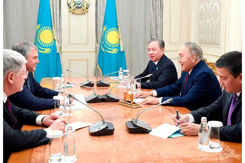 Нурсултан Назарбаев провел переговоры со спикером Госдумы РФ