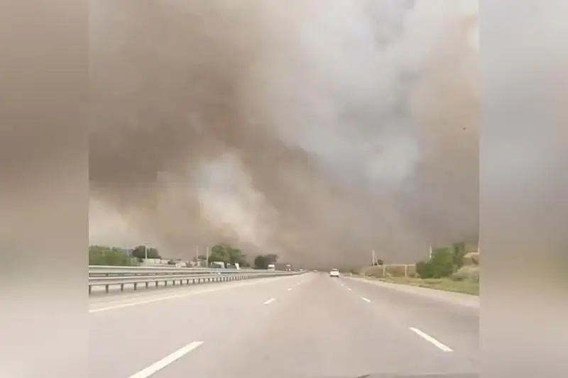В очаге пожара на полигоне в Алматинской области превышена концентрация серы и формальдегида