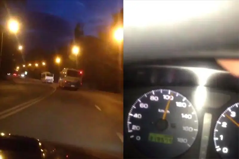 Водители пассажирских автобусов устроили гонку в Алматы