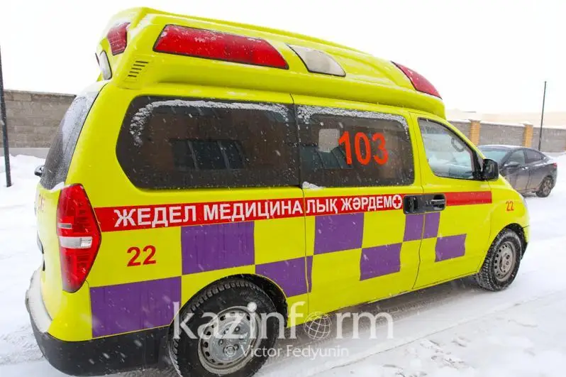 Школьный автобус в Акмолинской области врезался в контейнер, травмировано пятеро детей