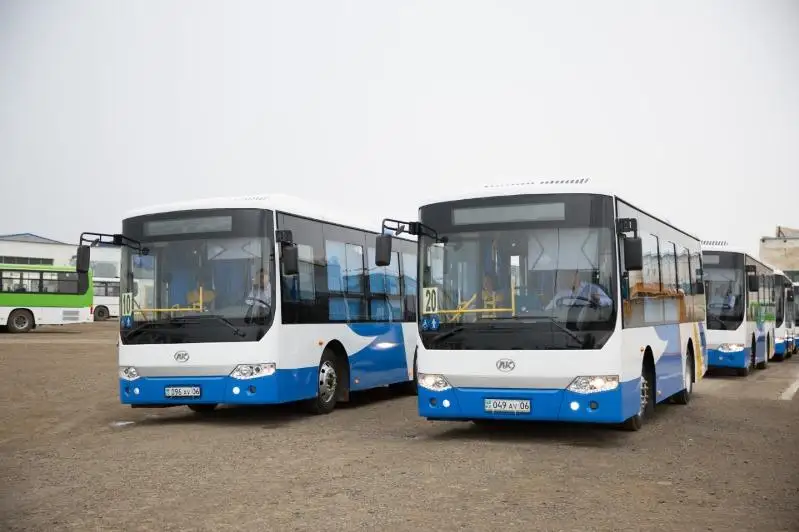 Городской автопарк Атырау пополнили 10 новых автобусов