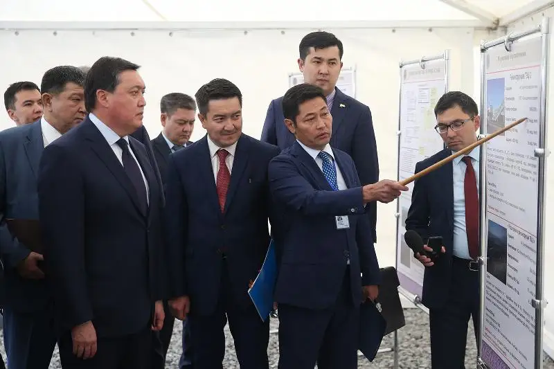 Аскар Мамин проинспектировал ход строительства столичной ТЭЦ-3