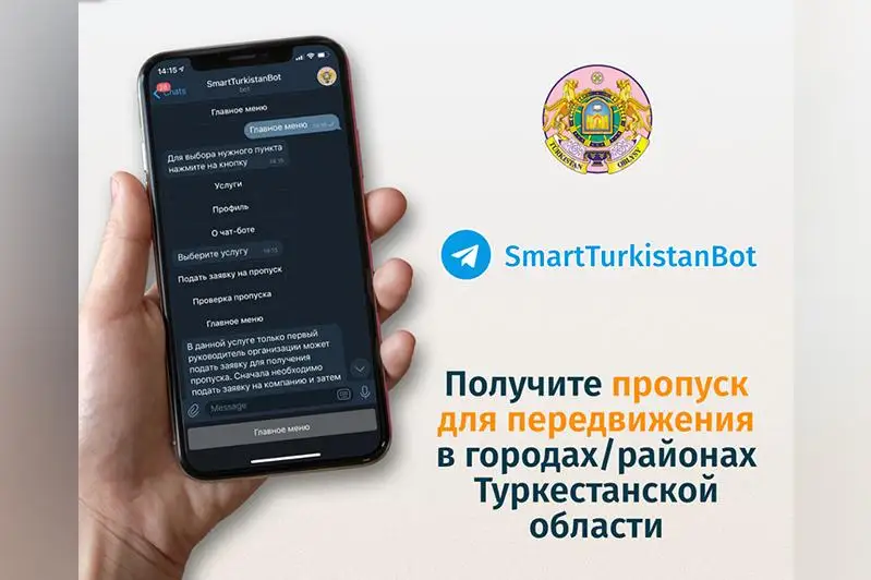 Разрешающий передвигаться по улицам специальный чат действует в Туркестане