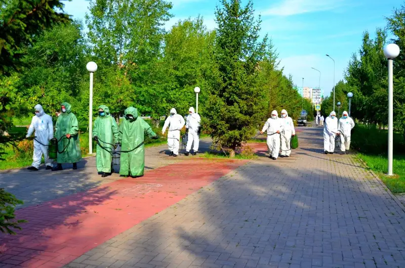 Дезинфекционные работы провели в столице